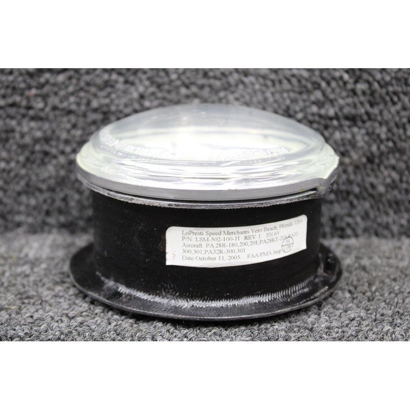 LSM-500-300-36I LoPresti Landing Light Lens with Retainer (New Old Stock)