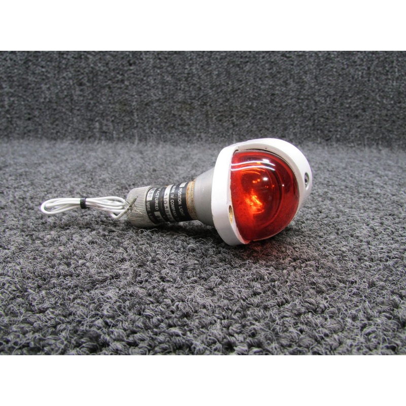 5105R28  Glar-Ban Wing Tip Strobe Light LH with Red Lens and Shield (28V)
