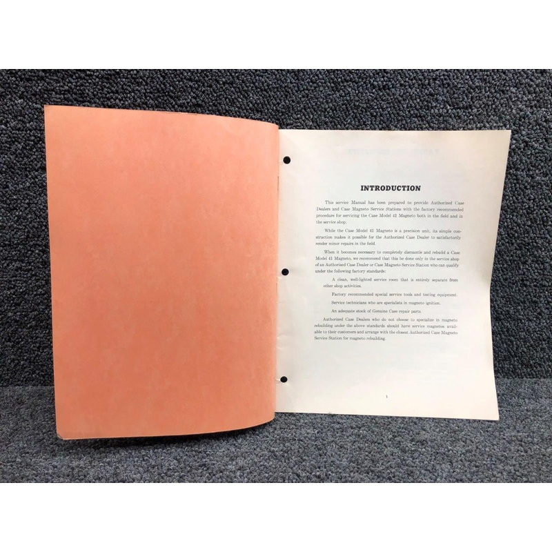5656 JI Case Magneto 41 Model Dealers Service Manual