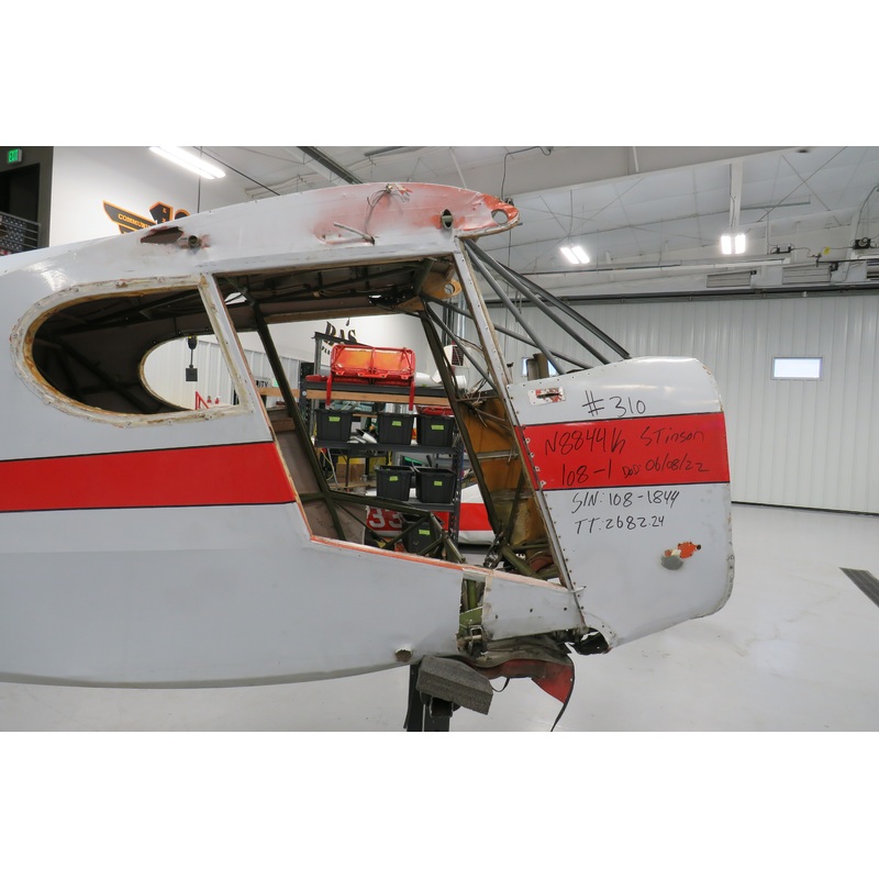 Stinson 108-1 Fuselage w Airworthiness, Bill of Sale, Data Tag, and Logs