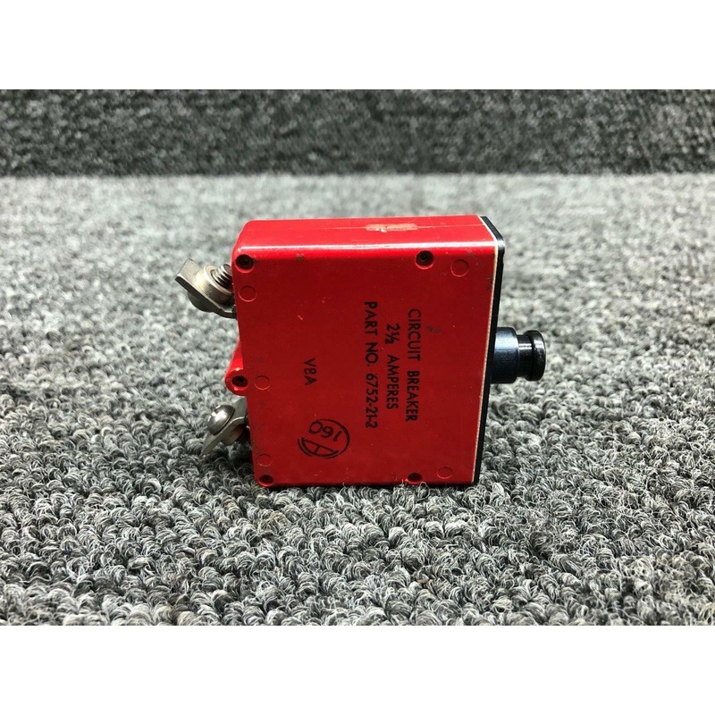 6752-21-2 Klixon Circuit Breaker (Amps: 2.5, Push Style) (NEW OLD STOCK) (SA)