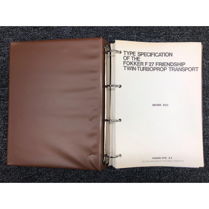 Fokker F27 Friendship Type Specification Manual