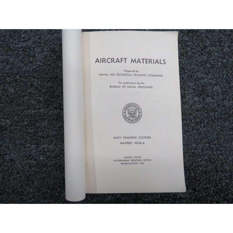 1953 NAVPERS 10330-A Aircraft Materials Navy Training Courses