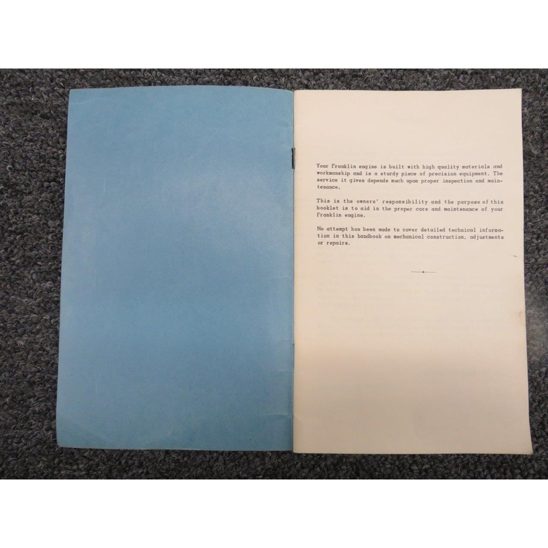Aircooled Motors Franklin 335 Operation Instructions