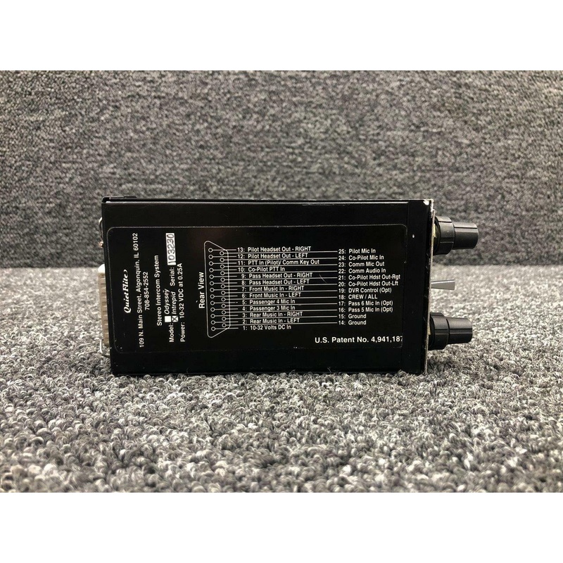 Beechcraft H35 Quiet Flite Intrepid Stereo Intercom System Assy (12-32V)