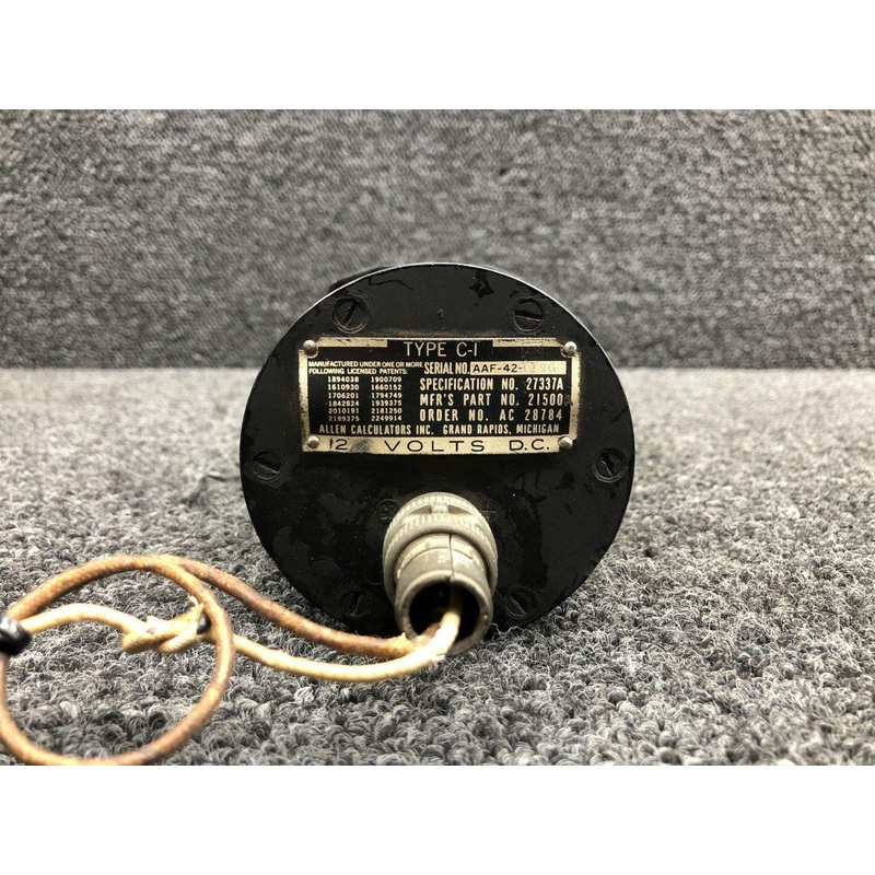 21500 (ALT: 450-658) Allen Turn Coordinator Indicator (Volts: 12) (CORE)