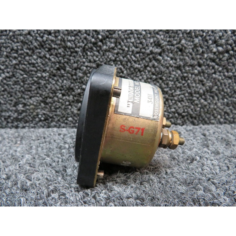34H Rosemount Voltmeter Indicator (18-34 Volt Range)