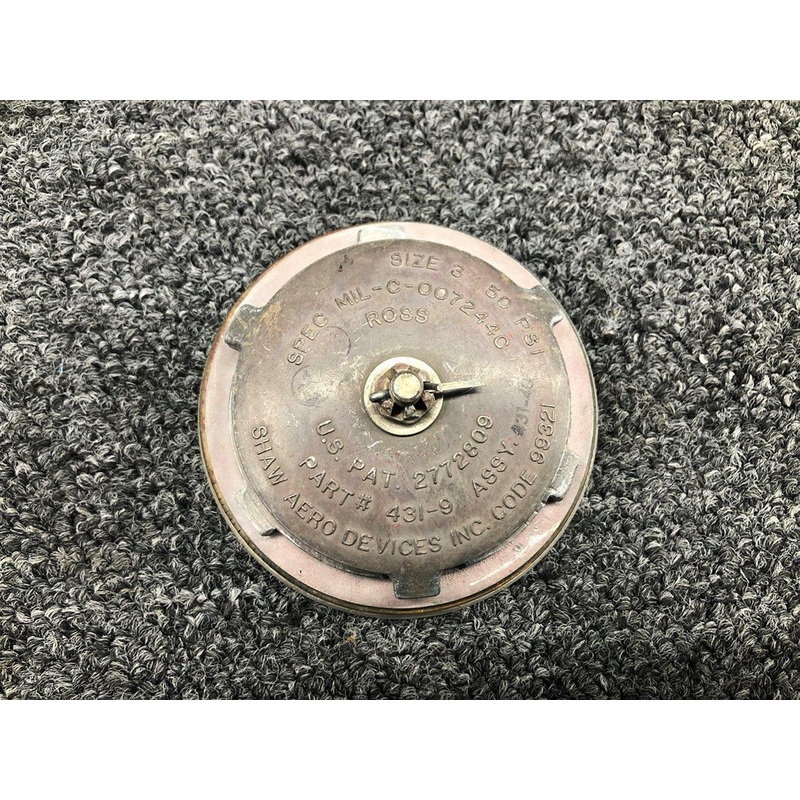 431-9 (ALT: Mil-C-007244C) Beechcraft 95-B55 Shaw Aero Fuel Cap Assembly