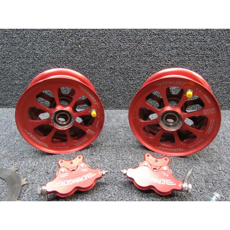 SPP02 Pipistrel LSA Alpha Trainer Beringer 4.00-6 Wheel & Brake Set W/ Axles