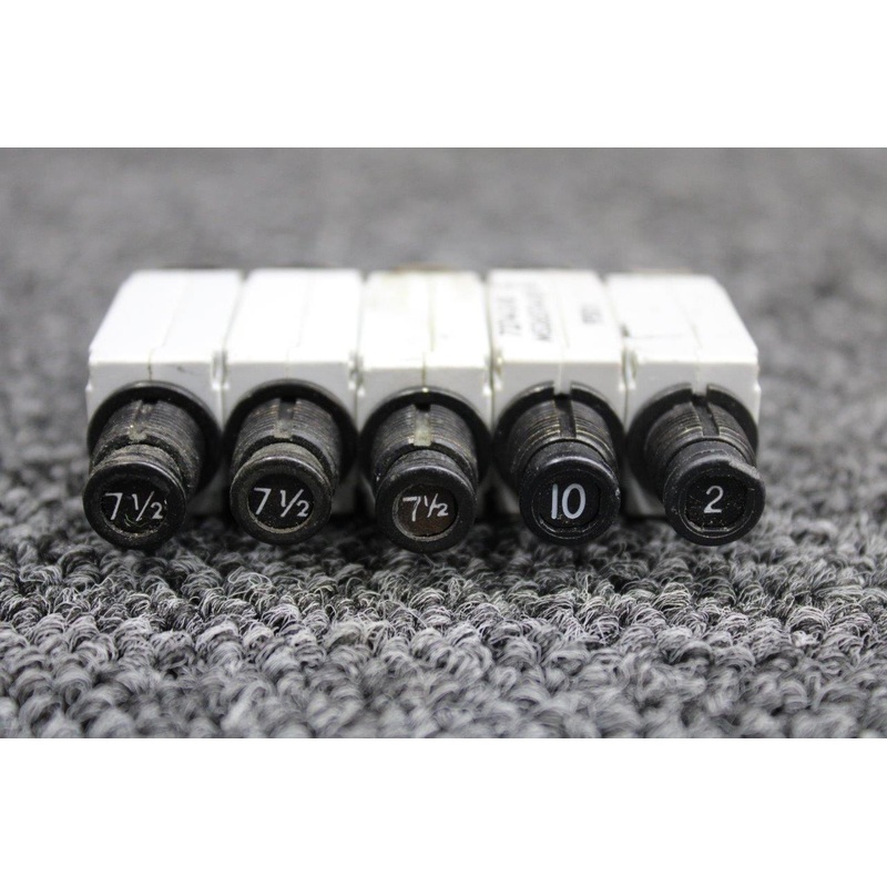 7277-2, 7274-2 Klixon Circuit Push Breaker Set (Amps: 2, 7-1/2, 10)