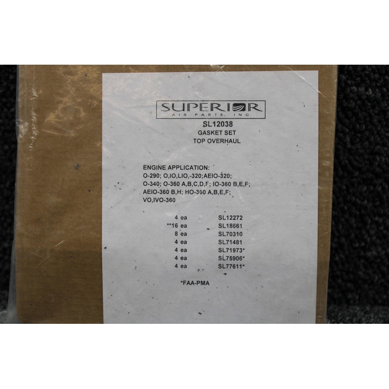 SL12038 Superior Air Top End Overhaul Gasket Set (NEW OLD STOCK) (SA)
