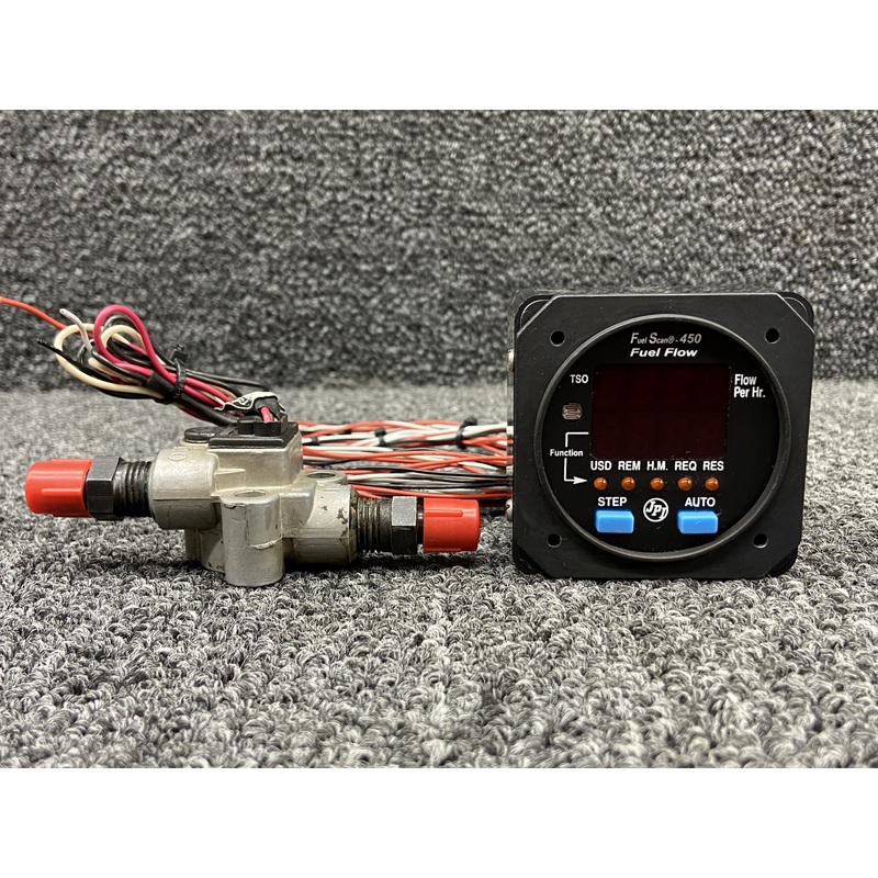 450000-G JP Instrument Fuel Flowmeter Indicator w Transducer (11-30V)