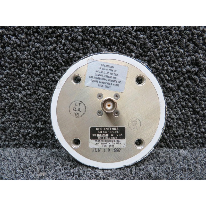 S67-1575-39 (Alt: 121-017686-01) Sensor Systems GPS Antenna