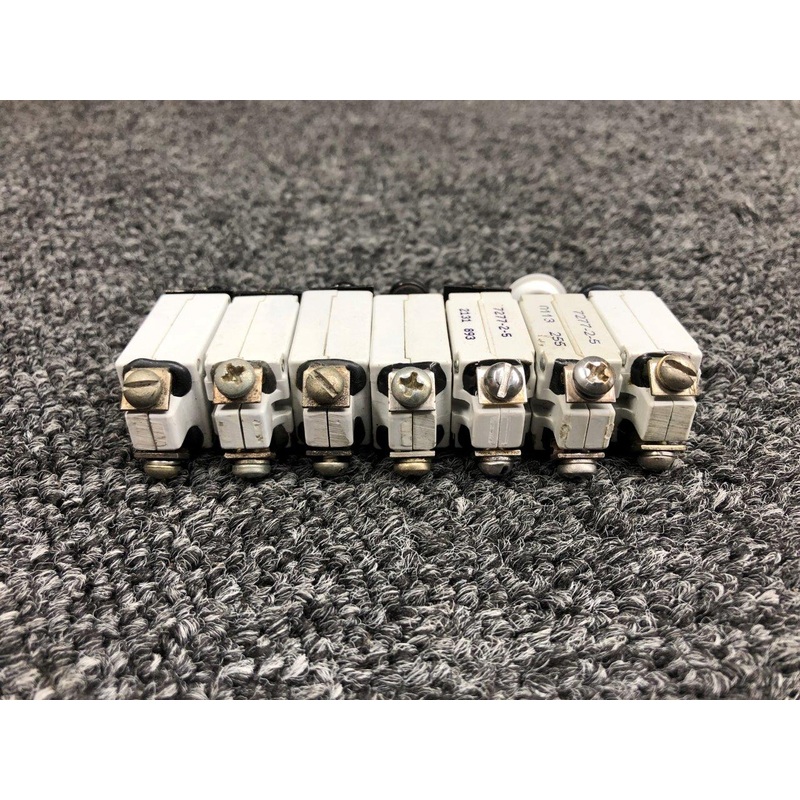 7277, 7274 Klixon Push To Reset Circuit Breaker Set of 7 (Amps: 2, 5, 10)