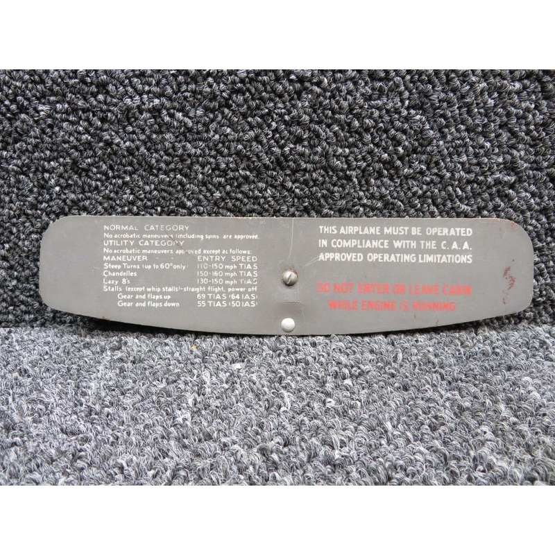 Ryan Navion Visor Operating Guide