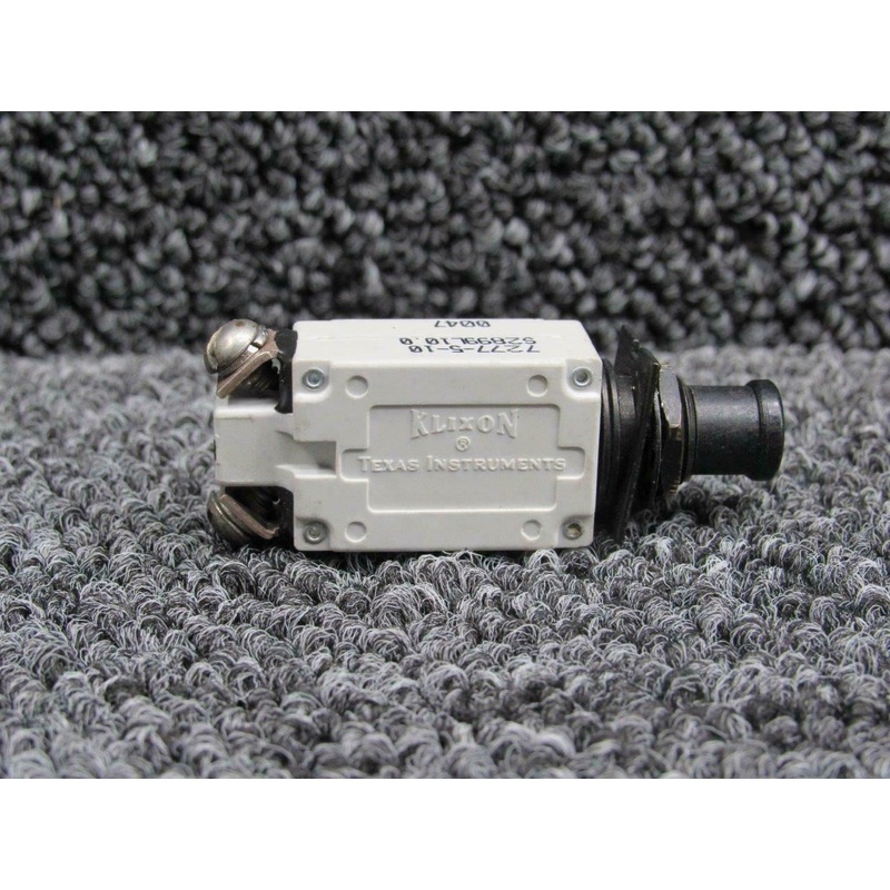 7277-5-10 Beechcraft 95-B55 Klixon Push Breaker Switch (Amps: 10)