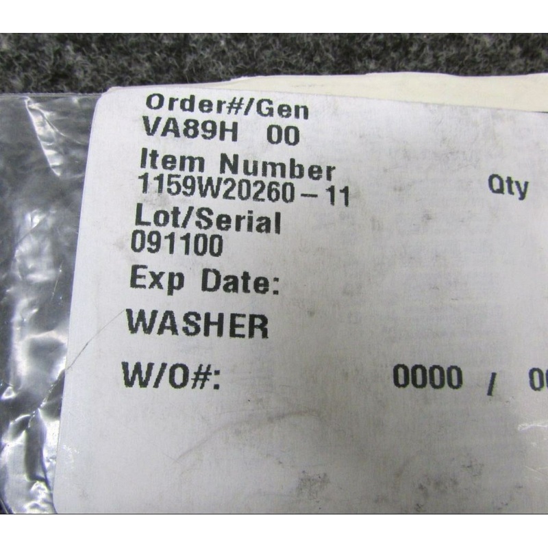 1159W20260-11 Gulfstream GII Washer (NEW OLD STOCK)