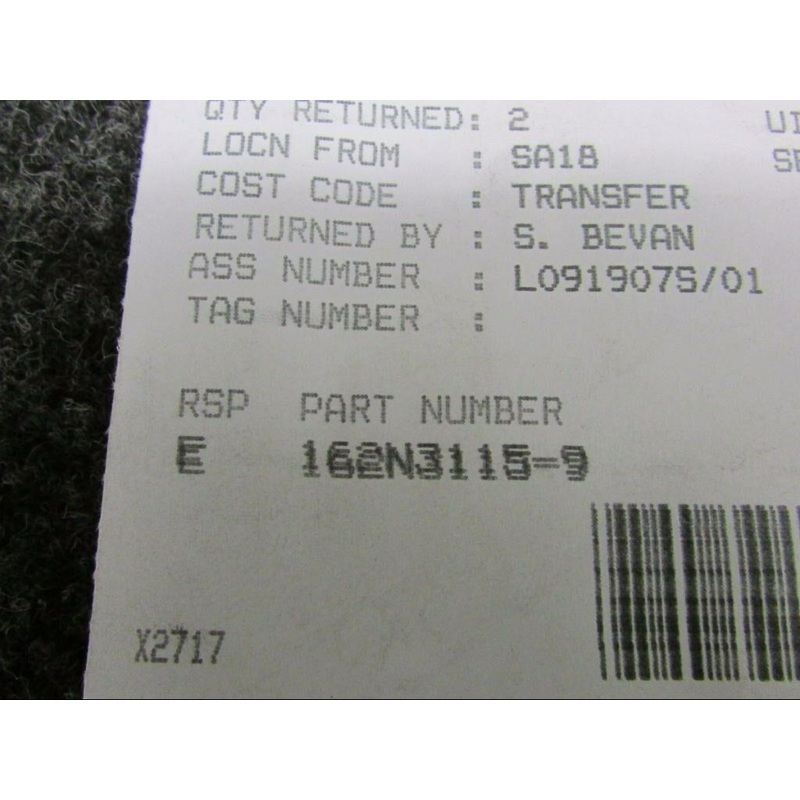 162N3115-9 Boeing Tang Washer (NEW OLD STOCK) (SA)