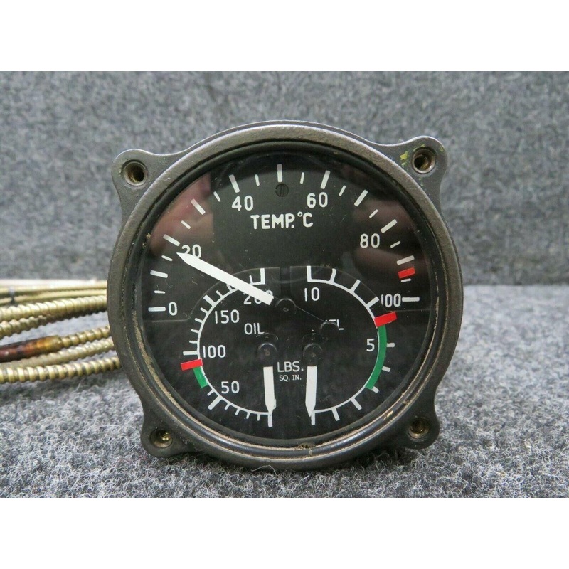 9827-1 Auto-Lite 3 in 1 Engine Gauge W/ Temperature Probe