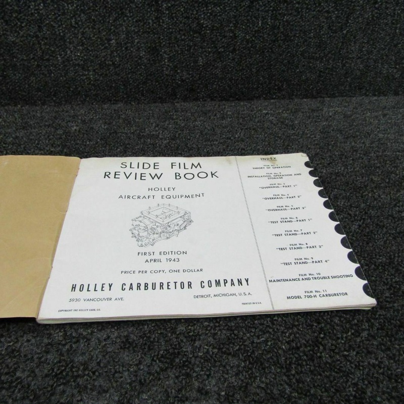 1943 Holley Aircraft Carburetor Information Book (C20)
